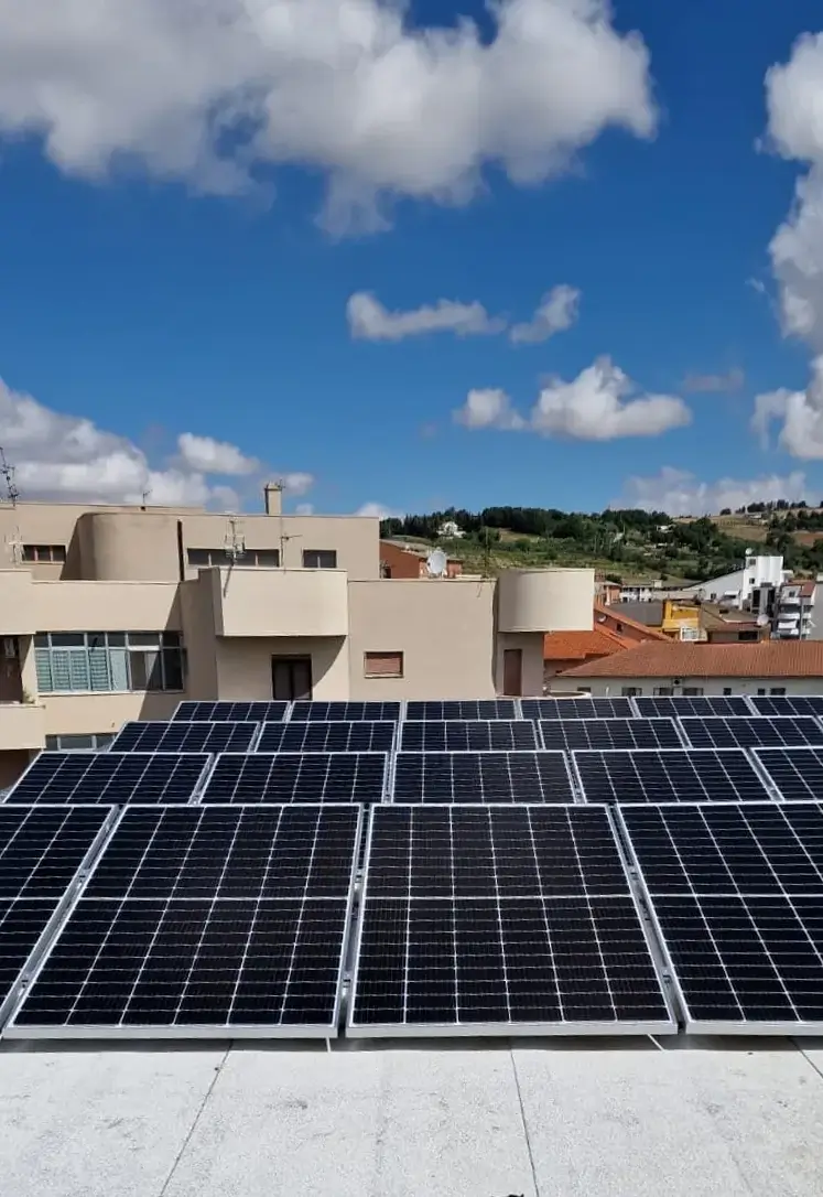 Impianto fotovoltaico installato sul tetto